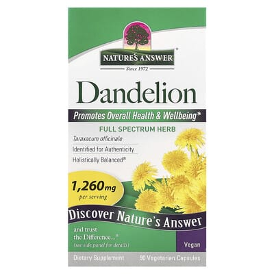 Dandelion, 90 Vegetarian Capsules (420 mg per Capsule)
