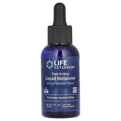 Fast-Acting Liquid Melatonin, Citrus-Vanilla, 2 fl oz (59 ml)