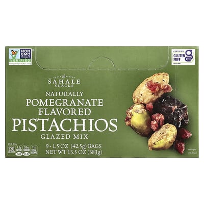 Смесь Glazed Mix, гранат и фисташки, 9 упаковок по 1.5 oz (42.5 g)