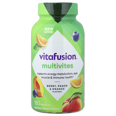 Витаминные мармеладки VitaFusion Multivites, ягоды, персик и апельсин, 150 шт.
