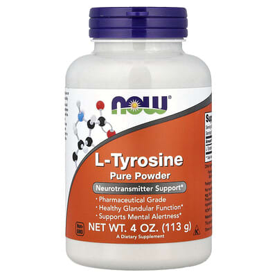 NOW Foods чистый порошок L-Tyrosine, 4 oz (113 g)