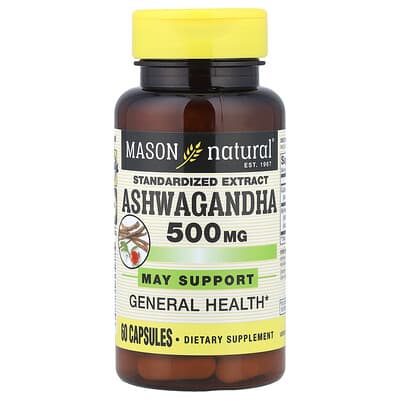 Mason Natural экстракт ашваганды, 60 капсул