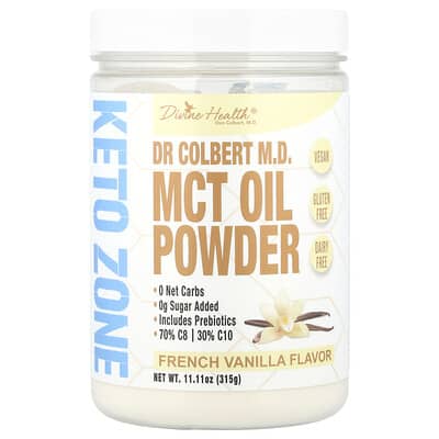 Порошок MCT Oil Dr Colbert M.D., French Vanilla, 11.11 oz (315 g)