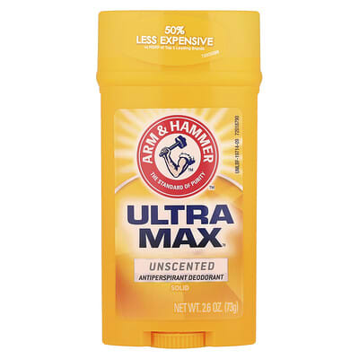 Ultra Max™, Antiperspirant Deodorant Solid, Unscented, 2.6 oz (73 g)