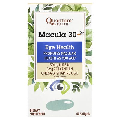 Quantum Health Macula 30+® для здоровья глаз, 60 мягких капсул