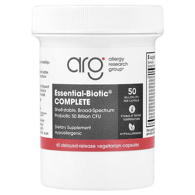 Essential-Biotic® Complete, 50 Billion CFU, 60 вегетарианских капсул с пролонгированным высвобождением