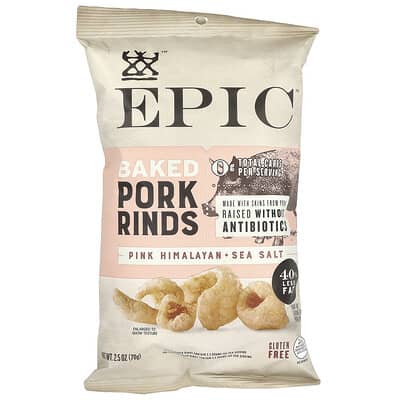 Epic Bar Baked свиные рулетики, Pink Himalayan + Sea Salt, 2.5 oz (70 g)