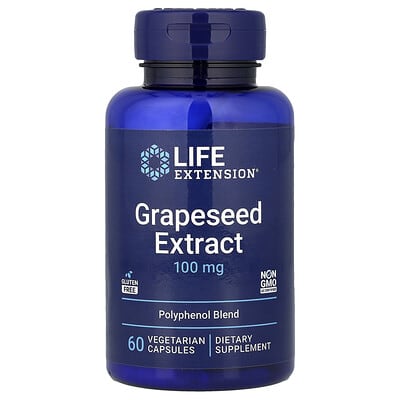 Life Extension Grapeseed Extract, 60 вегетарианских капсул