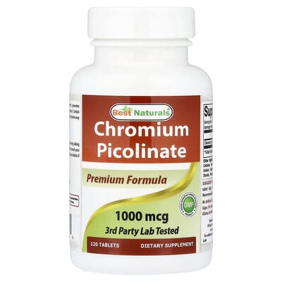 Пиколинат хрома, 1,000 mcg, 120 таблеток