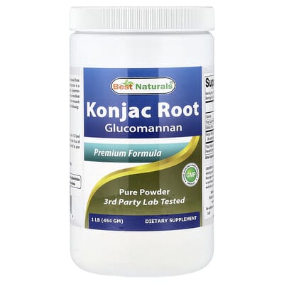 Глюкоманнан из корня конжака Best Naturals, 454 g