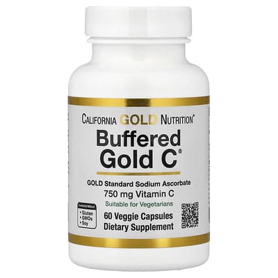 Buffered Gold C®, GOLD Standard аскорбат натрия (витамин C), 60 вегетарианских капсул