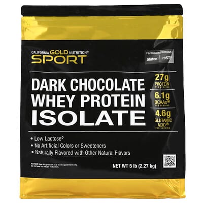 Sport, Whey Protein Isolate, Dark Chocolate, 5 lb (2.27 kg)
