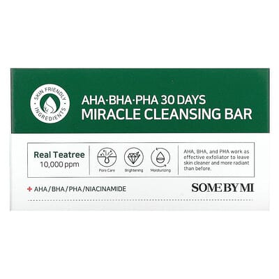 AHA. BHA. PHA 30 Days Miracle Cleansing Bar Soap, 95 g (106 g)