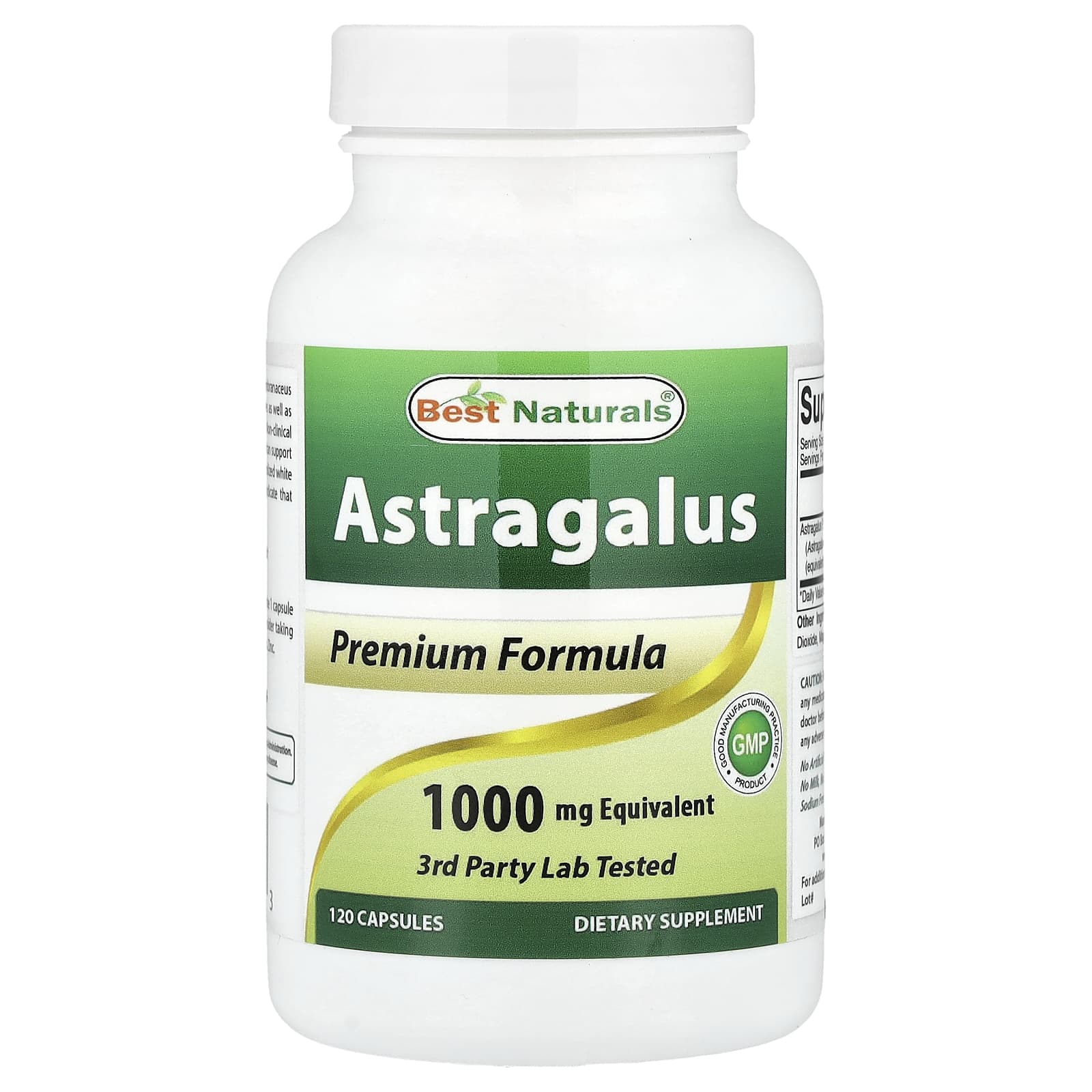 Best Naturals Астрагал, 120 капсул (250 mg на капсулу)