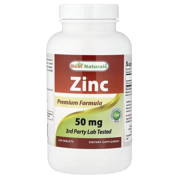 Zinc, 50 mg, 240 Tablets