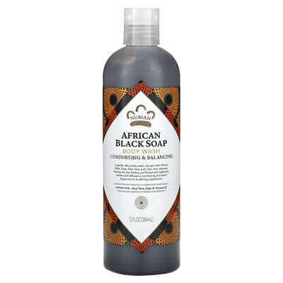 Африканское черное мыло, гель для душа, 13 fl oz (384 ml)