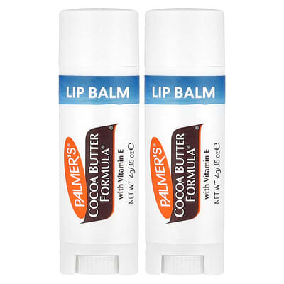 Cocoa Butter Formula® with Vitamin E, Softens Smooths Lip Balm, 2 Pack, 0.15 oz (4 g) Each