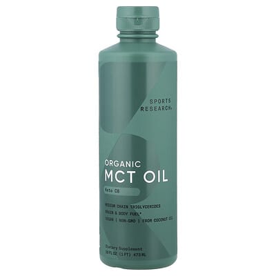 Органическое MCT масло Keto C8, 16 fl oz (473 ml)