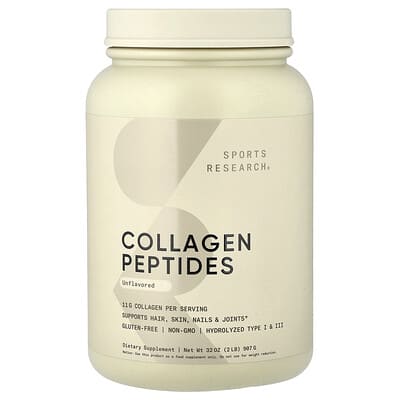 Коллагеновые пептиды, без вкуса, 32 oz (907 g)