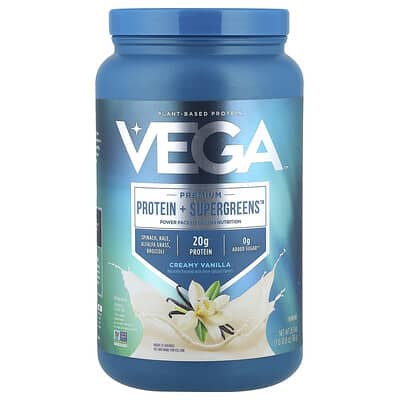 Premium, Protein + Supergreens™, Creamy Vanilla, 1 lb 10.8 oz (760 g)