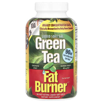 Green Tea Fat Burner®, 90 быстродействующих жидких мягких капсул