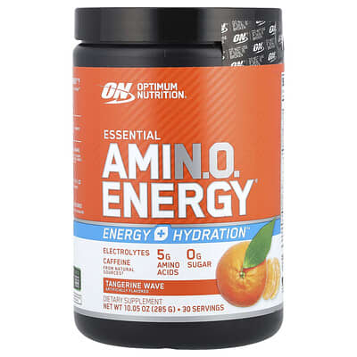Optimum Nutrition Essential Amin.O. Energy®, Tangerine Wave, 10.05 oz (285 g)