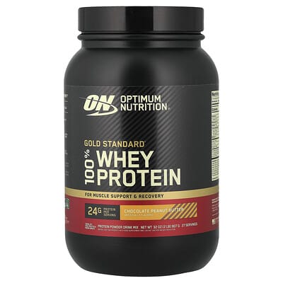 Gold Standard® 100% Whey, шоколад-арахисовое масло, 2 lb (907 g)