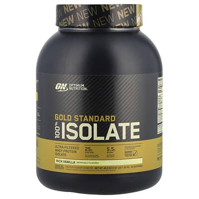 Optimum Nutrition Gold Standard® 100% Isolate, ваниль, 46.5 oz (1.32 kg)