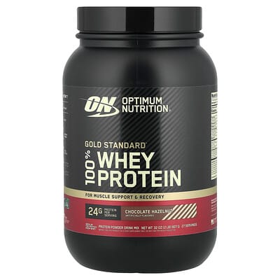 Сывороточный протеин Gold Standard® 100% Whey, шоколад-фундук, 2 lb (907 g)