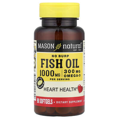 No Burp рыбий жир, 90 мягких желатиновых капсул (500 mg на капсулу)