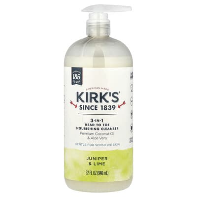Увлажняющее средство 3-в-1 для тела и волос, можжевельник и лайм, 32 fl oz (946 ml)