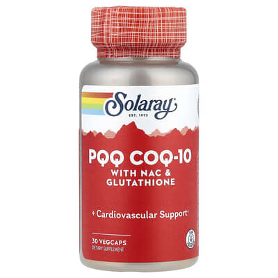 PQQ CoQ-10 с NAC и глутатионом, 30 вегетарианских капсул