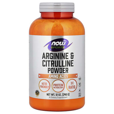 Порошок NOW Foods Sports, Arginine & Citrulline, 12 oz (340 g)