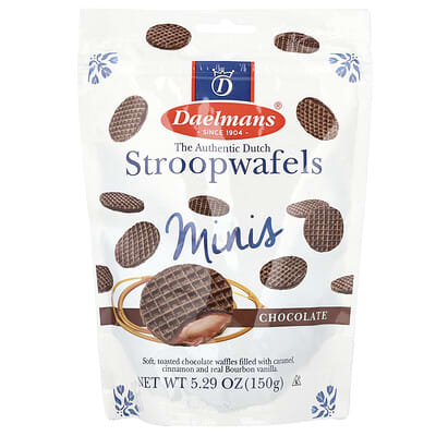 Mini Stroopwafels, Chocolate, 5.29 oz (150 g)