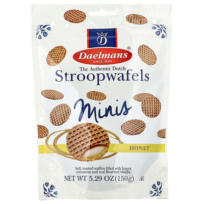 Mini Stroopwafels, Honey, 5.29 oz (150 g)