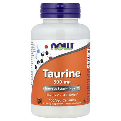 Таурин, 500 mg, 100 веганских капсул