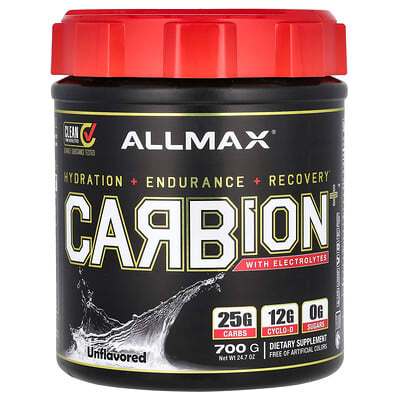 ALLMAX CARBION+™ с электролитами, без вкуса, 24.7 oz (700 g)