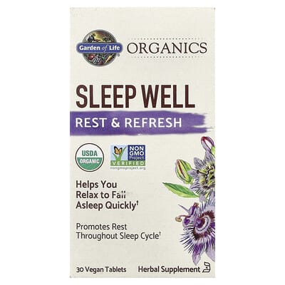Garden of Life Organics, Sleep Well, 30 веганских таблеток