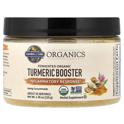 Garden of Life Organics, ферментированный органический куркума-бустер, 4.76 oz (135 g)