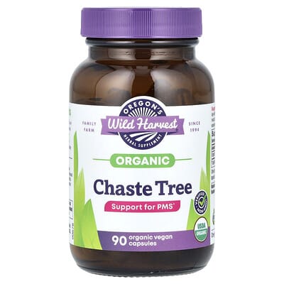Organic Chaste Tree, 440 mg, 90 Organic Vegan Capsules (440 mg per Capsule)