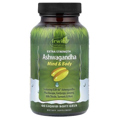 Irwin Naturals Ashwagandha, 60 жидких мягких капсул