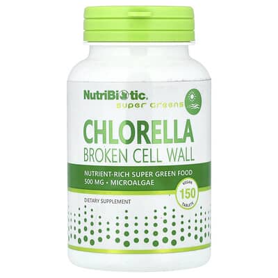 Суперфуд Super Greens Chlorella 150 веганских таблеток (500 mg per Tablet)