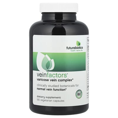 VeinFactors®, комплекс от варикозного расширения вен, 180 вегетарианских капсул