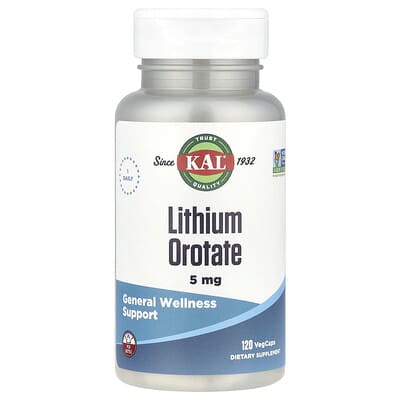 Литий орорат, 5 mg, 120 веганских капсул