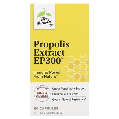 Экстракт прополиса Terry Naturally Propolis Extract EP300, 60 капсул (200 mg per Capsule)