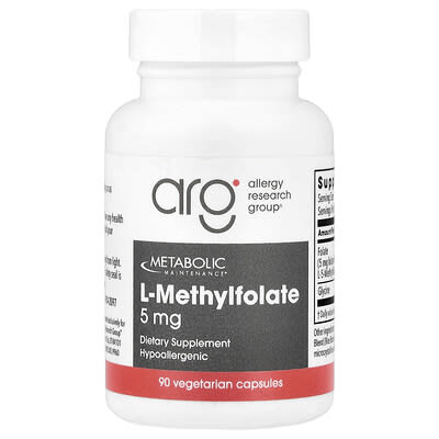 L-Methylfolate, 5 mg, 90 вегетарианских капсул