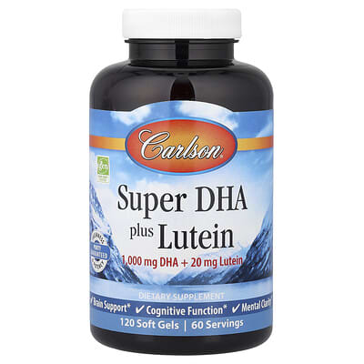 Super DHA Plus Lutein, 120 мягких гелей