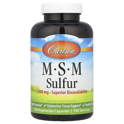 MSM Sulfur, 180 вегетарианских капсул