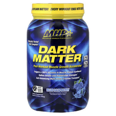 DARK MATTER®, Ускоритель роста мышц после тренировки, Blue Raspberry, 3.44 lbs (1,560 g)