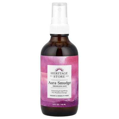 Очищающая палочка Aura Smudge, шалфей без дыма, 4 fl oz (118 ml)